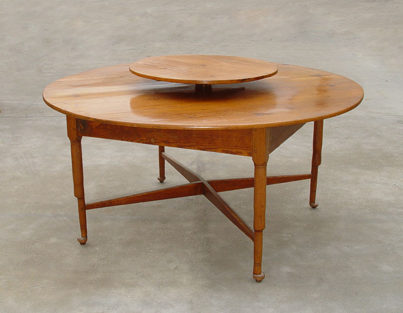 Appraisal: TH C AMERICAN PINE LAZY SUSAN TABLE Measures approx ''