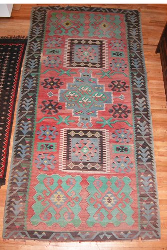 Appraisal: Title Two Colorful Turkish Carpets Medium carpet Dimensions x inches