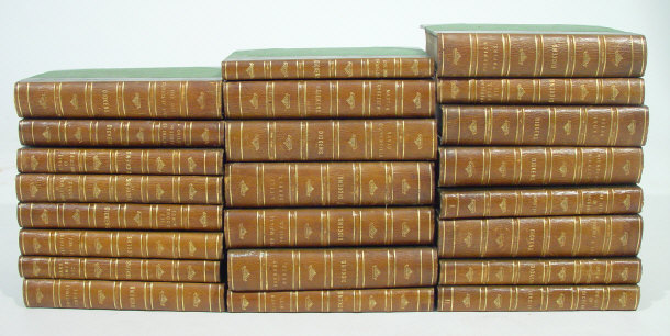 Appraisal: Charles Dickens - A collection of leather bound volumes published