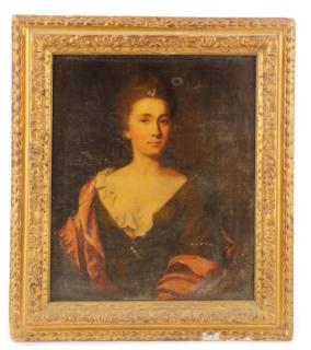 Appraisal: Continental School Untitled Lady in Pink Oil Continental School early