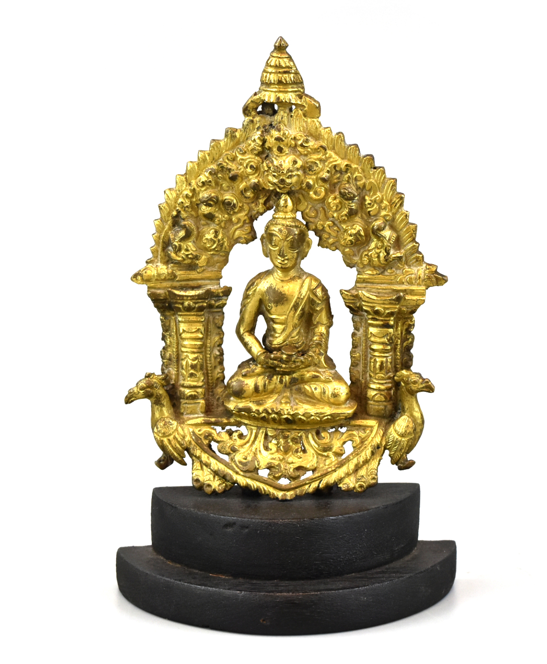 Appraisal: Nepal th C gilt bronze buddha figure shows the buddha