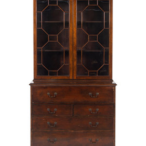 Appraisal: A George III Style Mahogany Bookcase First Half th Century