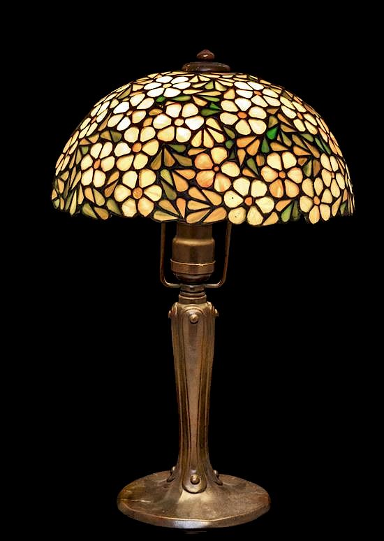 Appraisal: Handel American Early th Century Apple Blossom Desk Lamp Handel