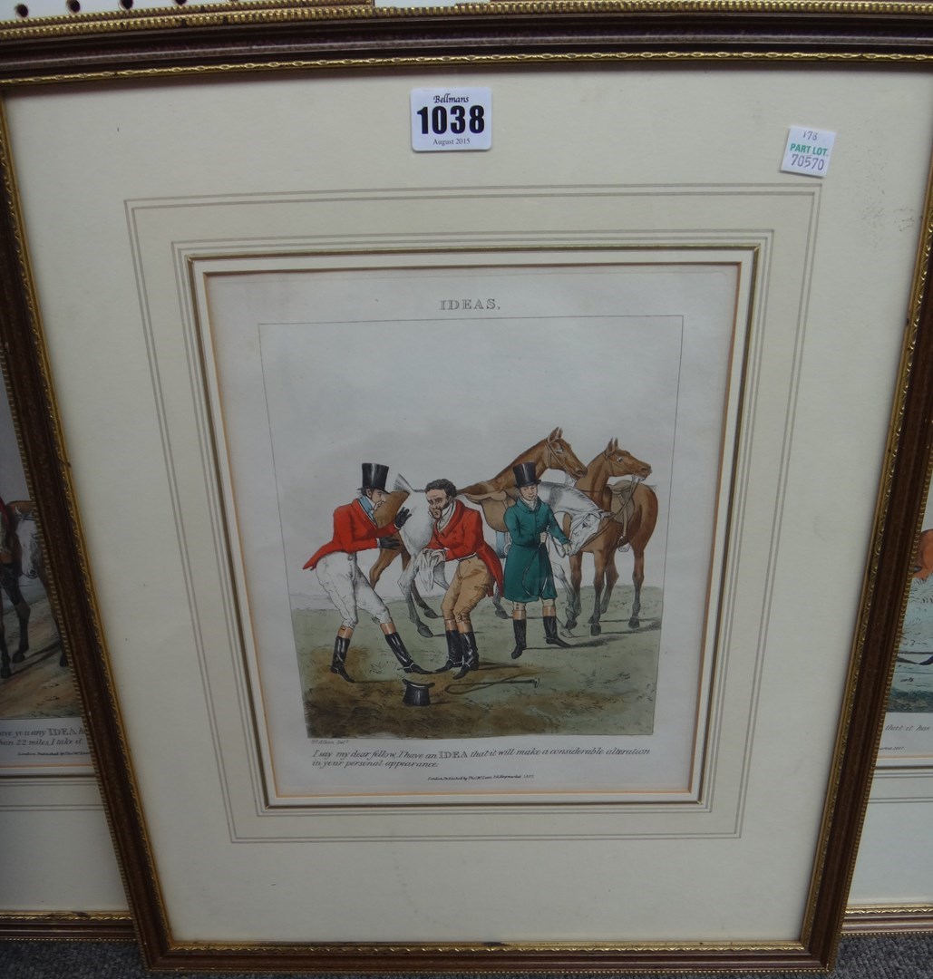 Appraisal: After Henry Alken 'Ideas' nine lithographs with hand colouring each