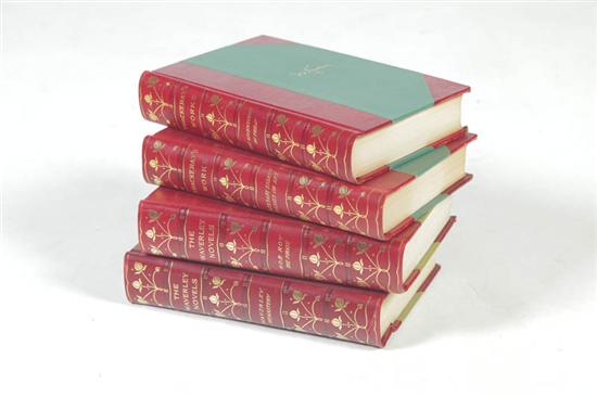 Appraisal: TWENTY-TWO LEATHER-BOUND BOOKS Includes ten volumes of the Waverly Novels