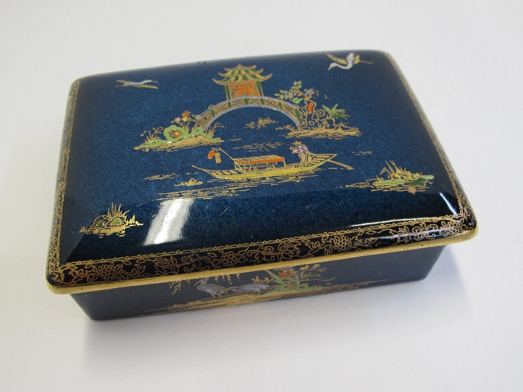 Appraisal: Carlton Ware Bleu Royale New Mikado box and cover