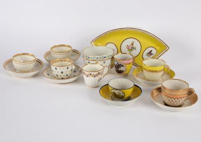 Appraisal: A group of English porcelain teaware circa comprising a Derby