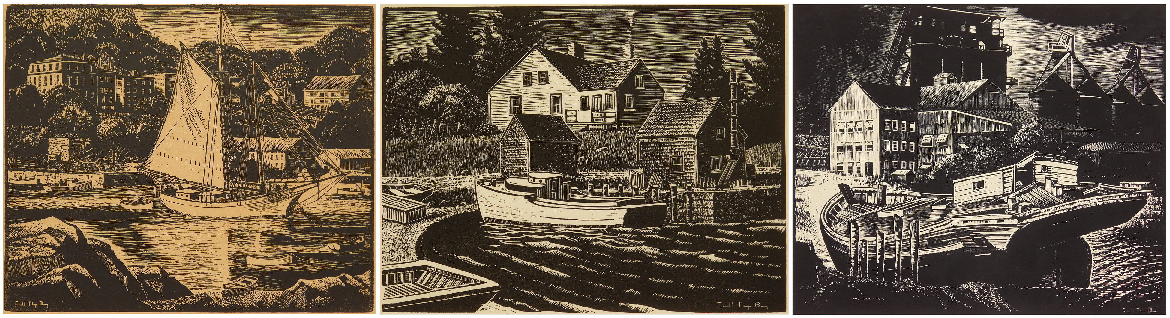 Appraisal: Carroll Thayer Berry - ''Fisherman's Home - Maine Coast'' Dearborn