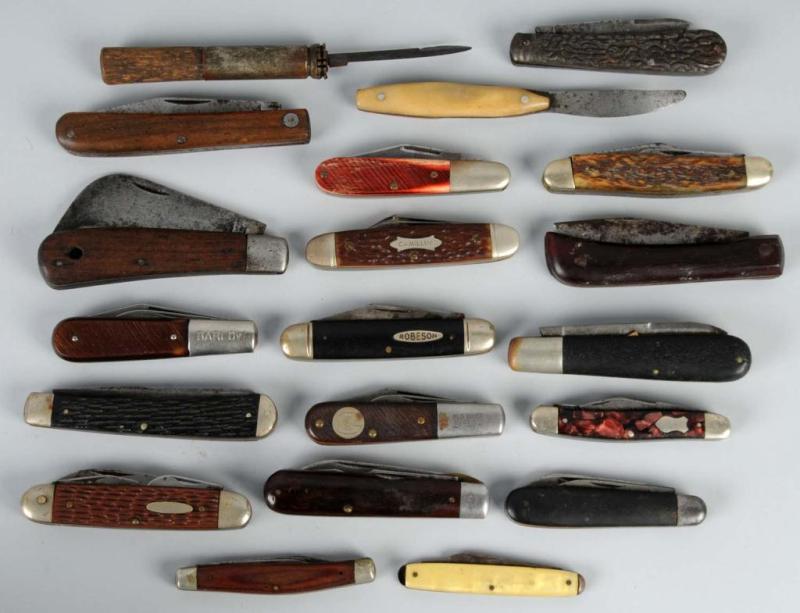 Appraisal: Lot of Pen Knives Blade Patterns Description One to four