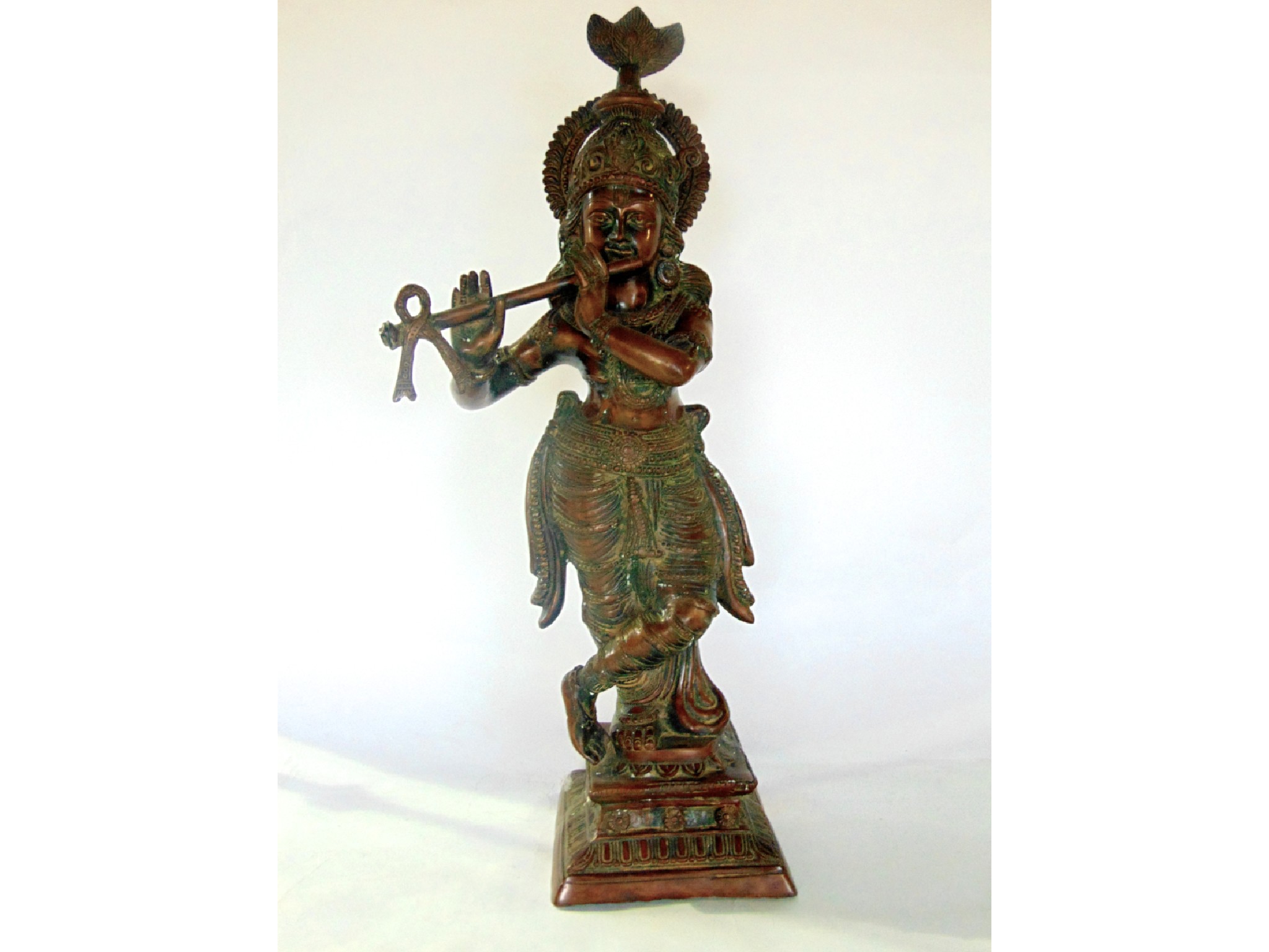 Appraisal: A heavy cast bronze study of a oriental female character