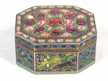 Appraisal: A mogul silver and enamel snuff box circa