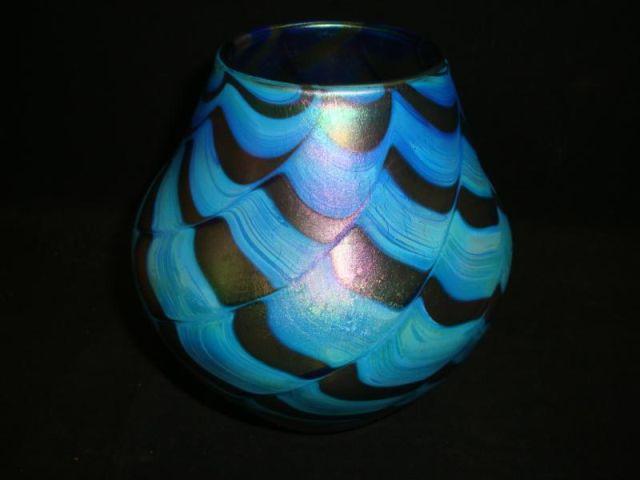 Appraisal: Art Glass Vase by Del Matto Signed and dated on