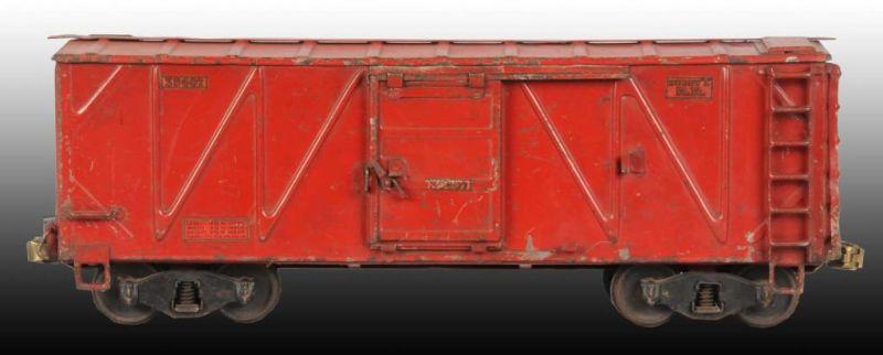 Appraisal: Pressed Steel Buddy L Outdoor Railroad Box Car Description Circa