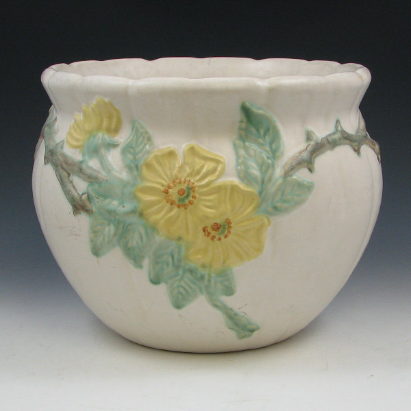 Appraisal: Weller Floral Jardiniere - Excellent Weller floral jardiniere Marked Weller