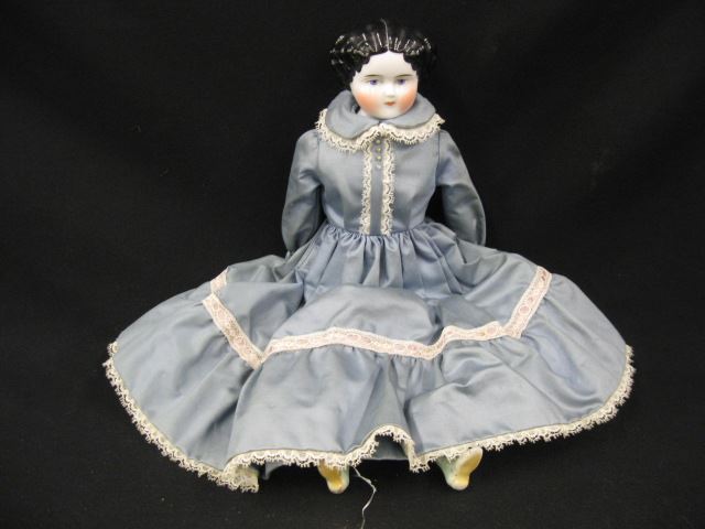 Appraisal: Antique China Head Doll original porcelain hands and shoes original