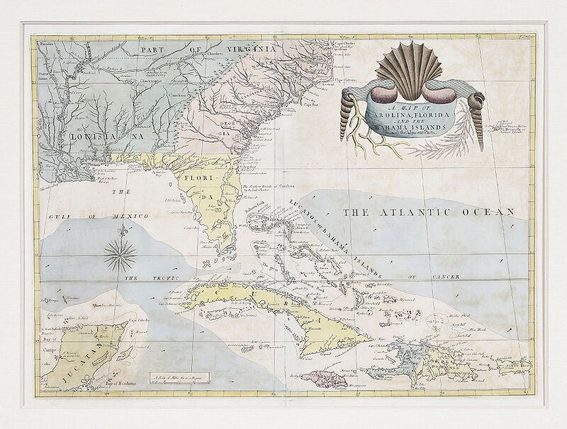 Appraisal: Mark Catesby- A Map of Carolina Florida Mark Catesby British