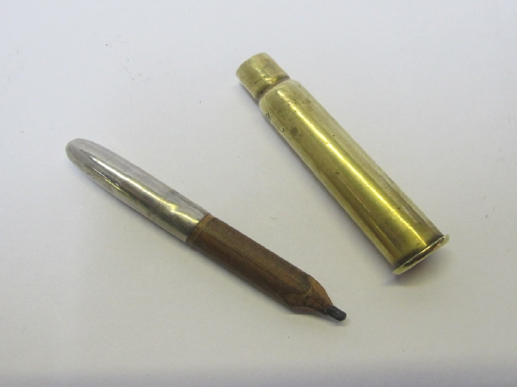 Appraisal: A First World War silver bullet pencil presented by Princess