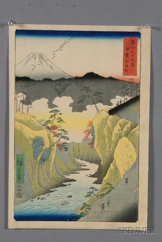 Appraisal: Seven Prints by Hiroshige including prints from Fifty-three Famous Views