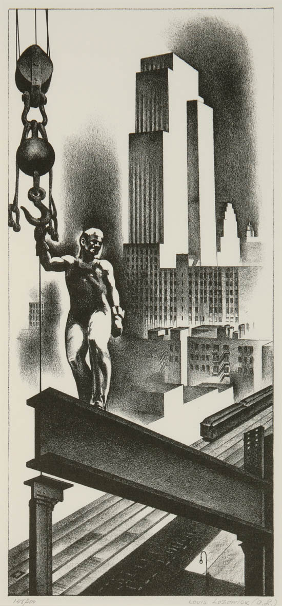 Appraisal: Louis Lozowick Russian American - Above the City Flint Lithograph