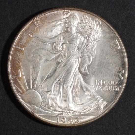 Appraisal: Eight United States walking Liberty type silver half dollars comprising