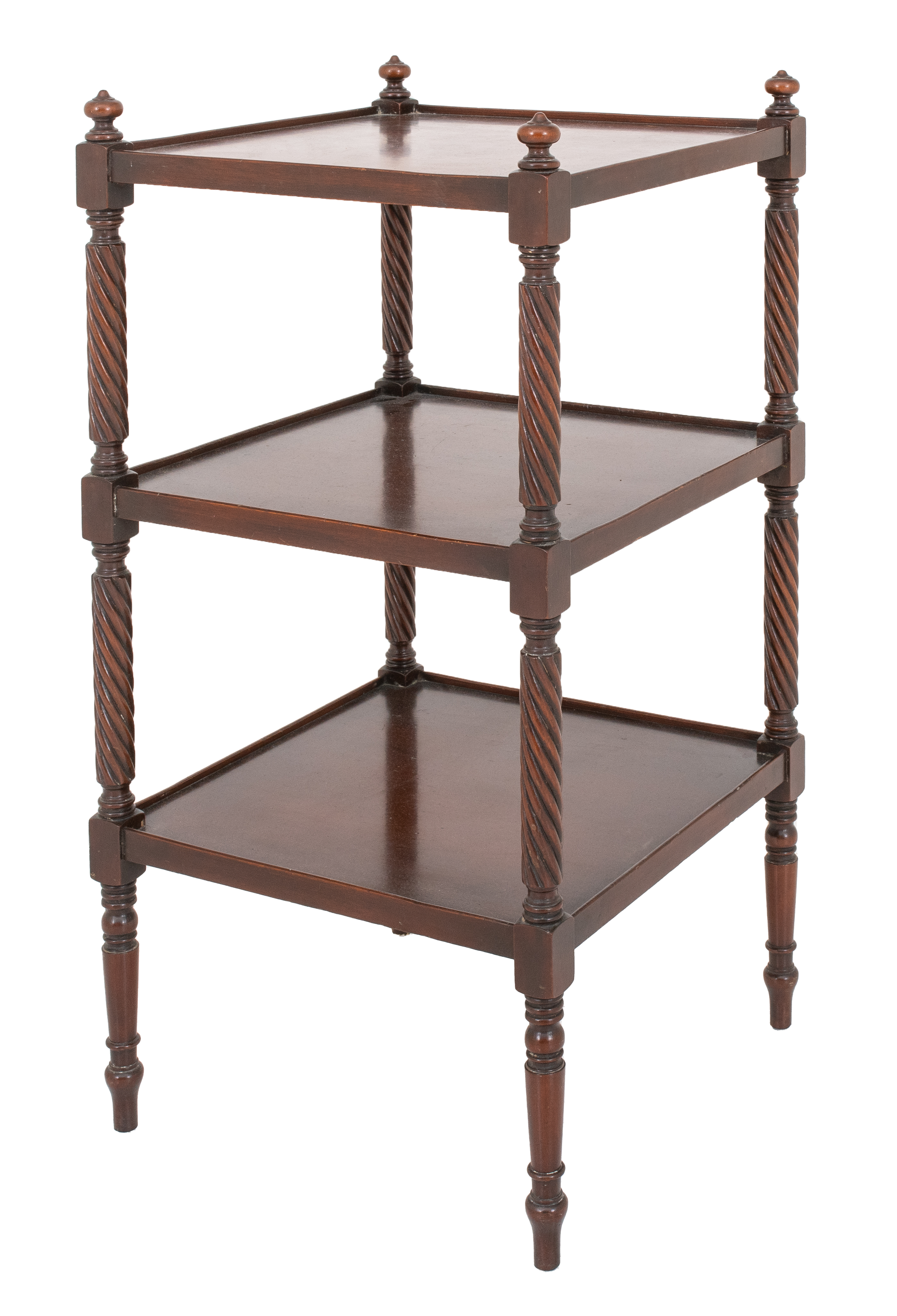 Appraisal: ENGLISH VICTORIAN MANNER OPEN ETAGERE English Victorian manner wooden three-shelf