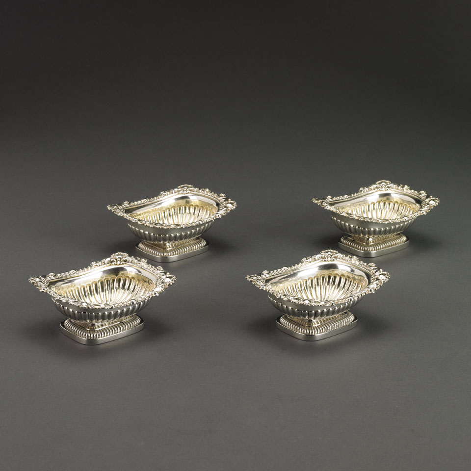 Appraisal: Four George IV Silver Salts Paul Storr London length in