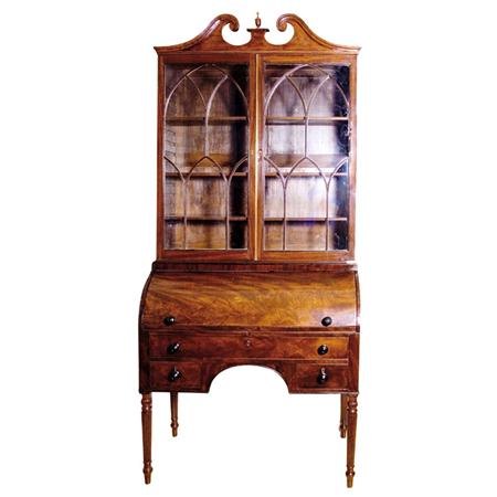 Appraisal: Regency Style Mahogany Secretary Bookcase Estimate -