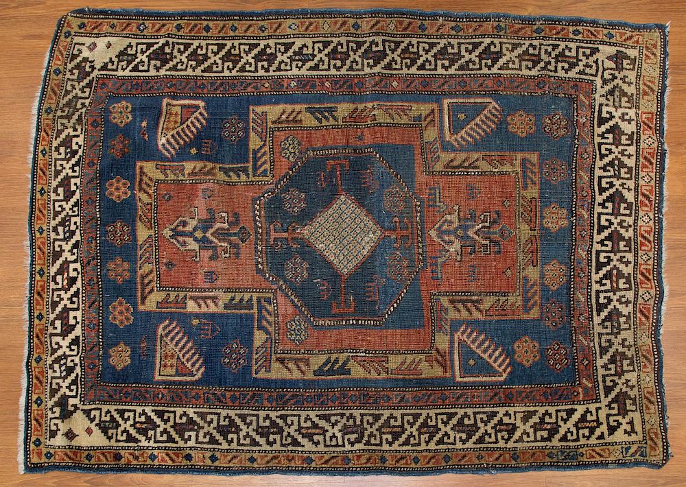 Appraisal: Antique Kuba Rug approx x Caucasus circa Condition Old repairs