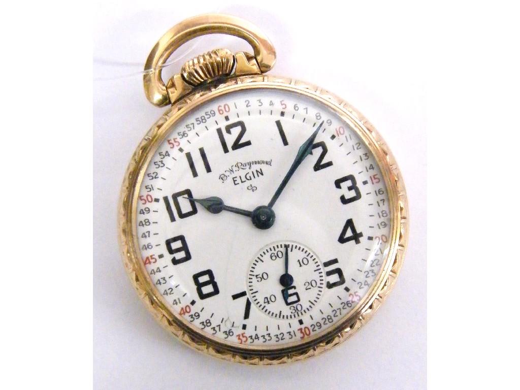 Appraisal: Hebdomas eight day lever pocket watch the plated case back