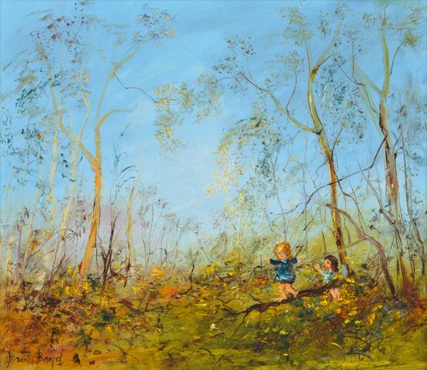 Appraisal: DAVID BOYD - The Ramble oil on board DAVID BOYD