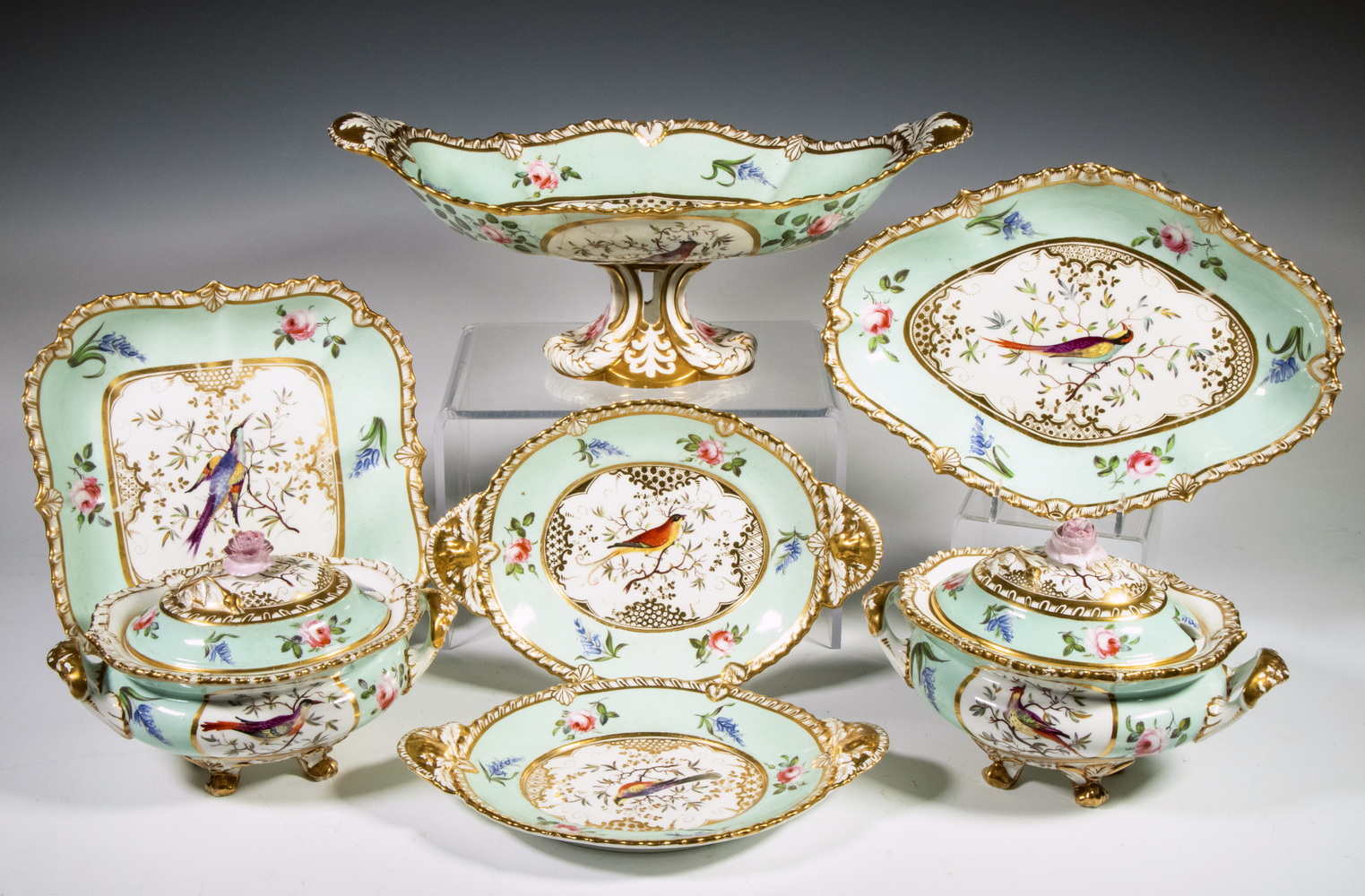 Appraisal: COALPORT PORCELAIN DESSERT SERVICE Piece Regency Period English Porcelain Dessert