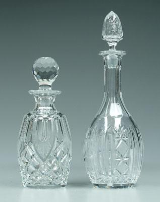 Appraisal: Two cut glass decanters one Waterford with diamonds and swags