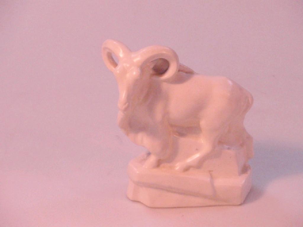 Appraisal: A Wedgwood cream glazed figure of a mountain goat designed