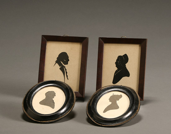 Appraisal: Group of Four Victorian Silhouette Portraits Possibly English th Century