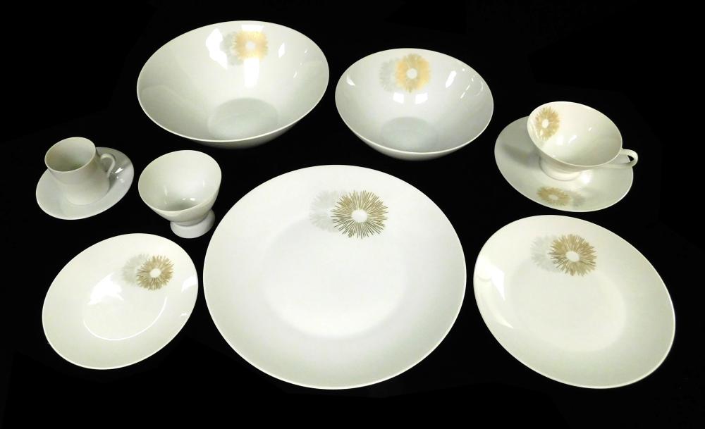 Appraisal: CHINA Rosenthal Sunburst designed by Raymond Lowey dinner service for