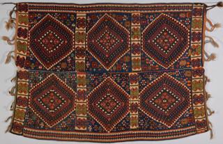 Appraisal: Antique Turkish Yoruk Kilim w metallic threads circa Antique Turkish