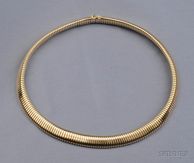 Appraisal: kt Gold Necklace composed of gooseneck links dwt lg in