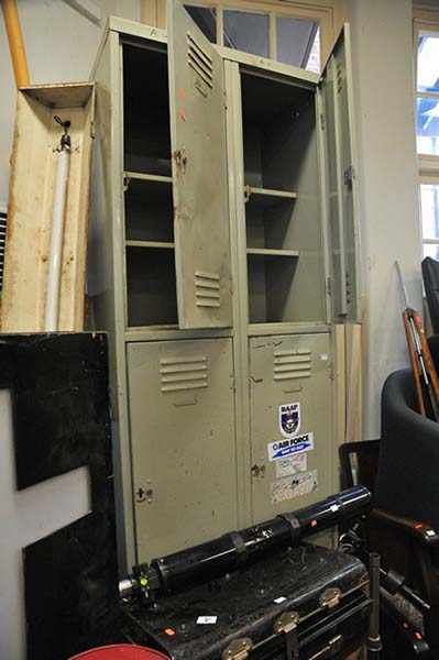 Appraisal: AN INDUSTRIAL FOUR DOOR LOCKER