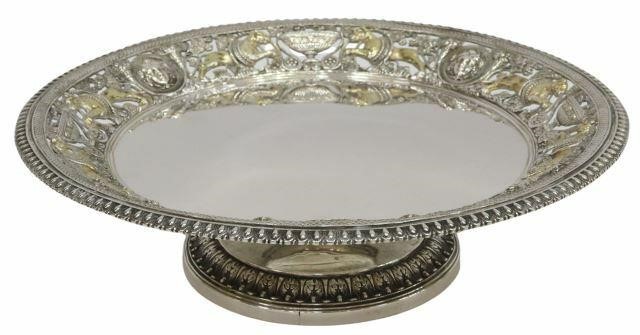 Appraisal: English sterling silver footed centerpiece cake stand Crichton Brothers Lionel