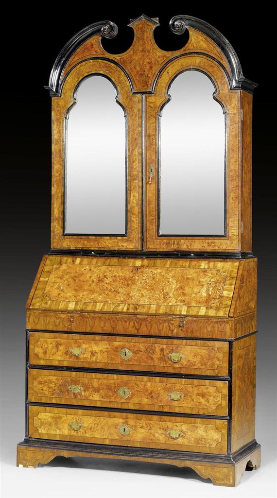 Appraisal: BUREAU CABINET known as a trumeau Baroque probably Lombardy circa