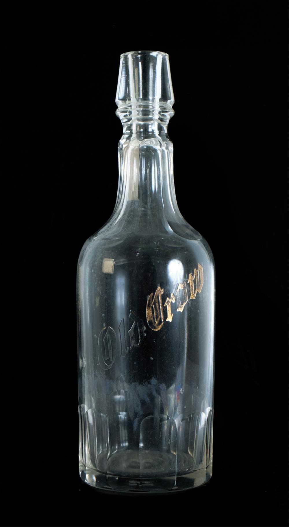 Appraisal: OLD CROW GLASS WHISKEY DECANTERGlass whiskey decanter with embossed OLD