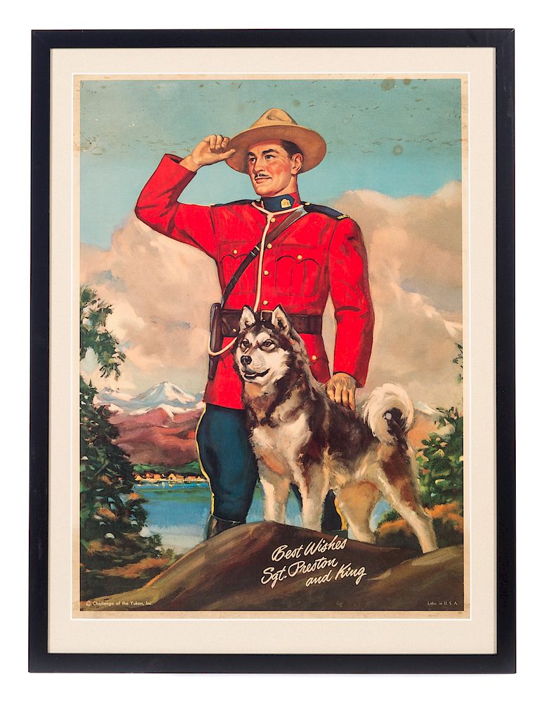 Appraisal: Sergeant Preston and King Challenge of the Yukon Poster Good