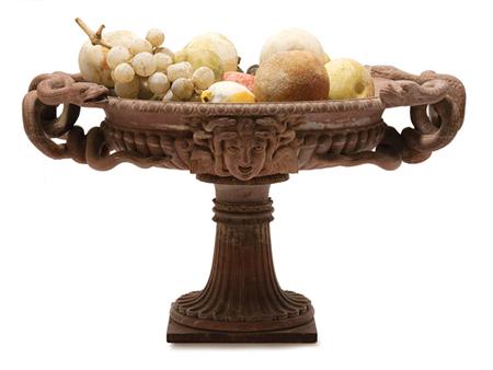 Appraisal: Italian Neoclassical Style Rouge Marble Urn Together with a Group