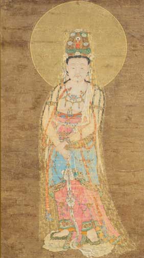 Appraisal: PAINTING OF A DEITY Very finely detailed in colors on