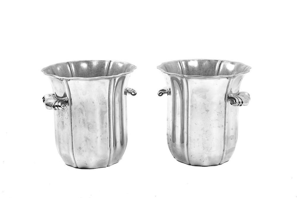 Appraisal: Two Wilton Armetale Champagne Buckets each height x diameter inches