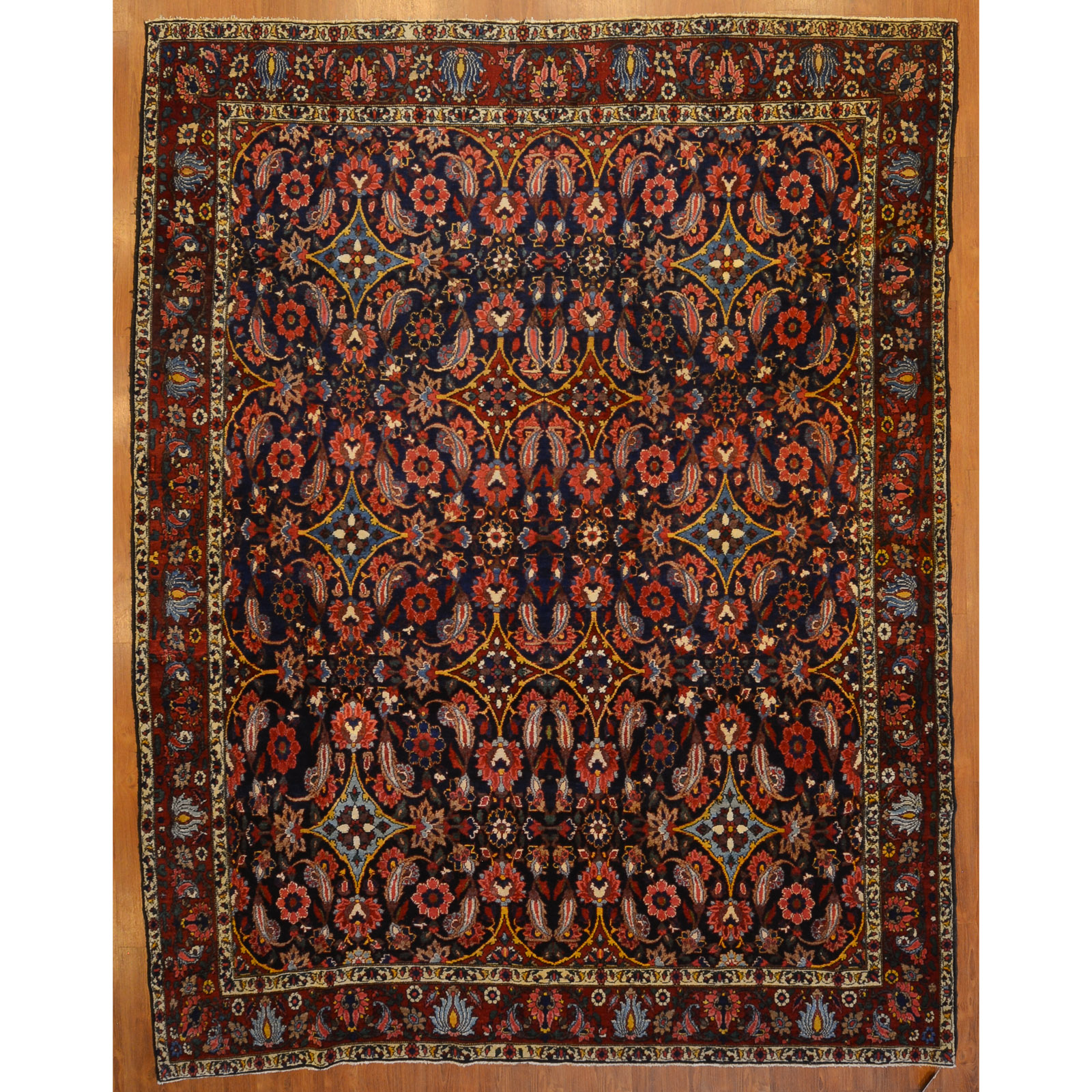 Appraisal: ANTIQUE MAHAL RUG PERSIA X First quarter- th century hand-knotted