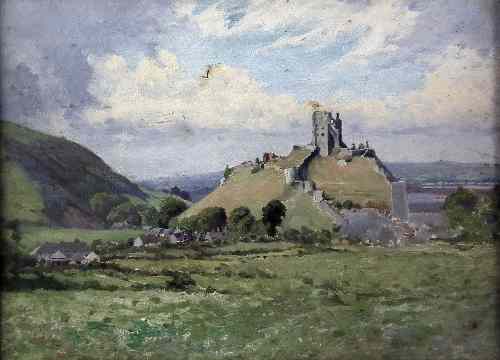 Appraisal: Arthur William Head - - Oil painting - ''Corfe Castle