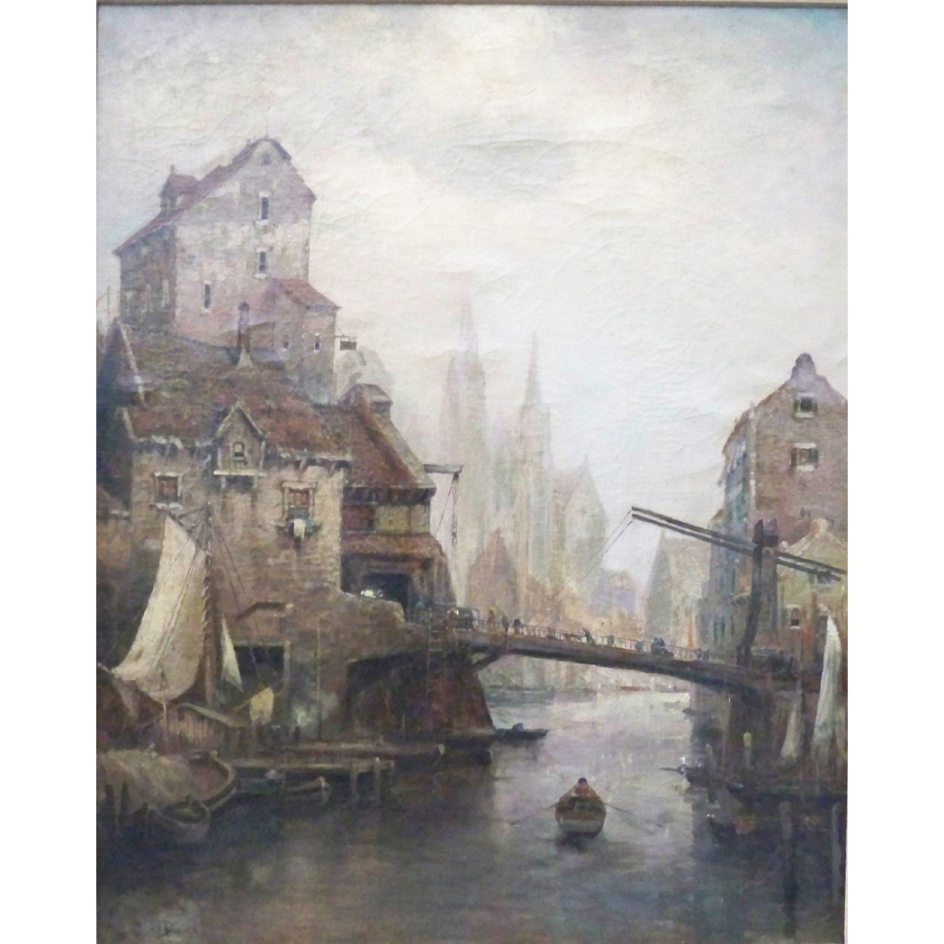 Appraisal: Carl Dietze Dutch th Century The Rhine at Cologne Signed