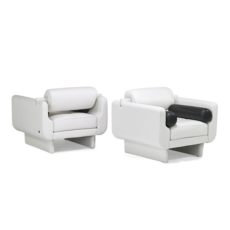 Appraisal: VLADIMIR KAGAN Pair of lounge chairs Condition Report A few