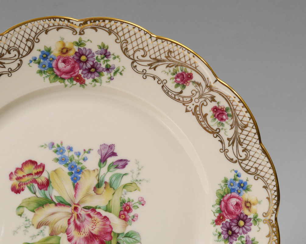 Appraisal: ROYAL BAYREUTH SERVICE PLATES ''The Rosalie'' '' diameter